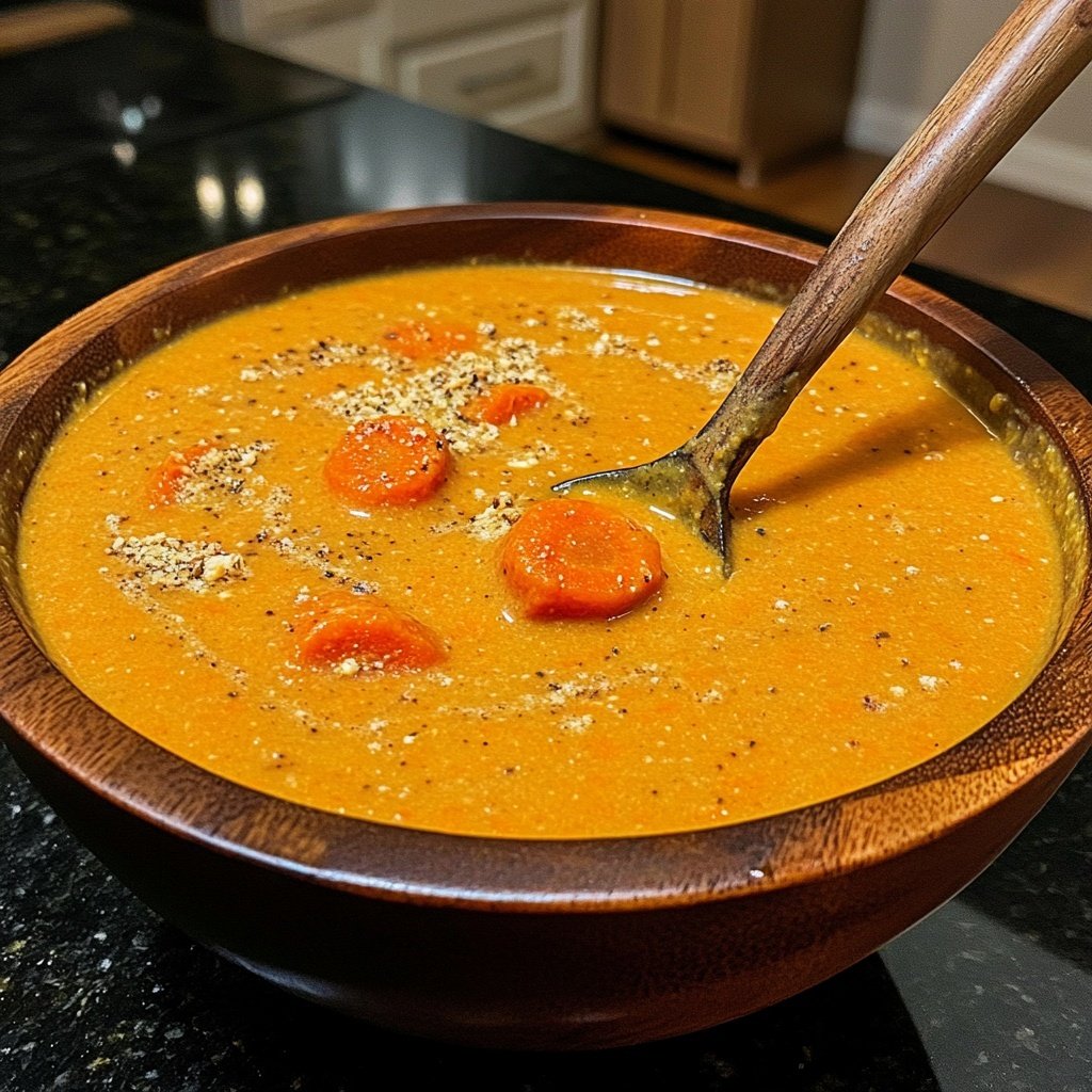 Healthy Vegan Roasted Carrot Soup