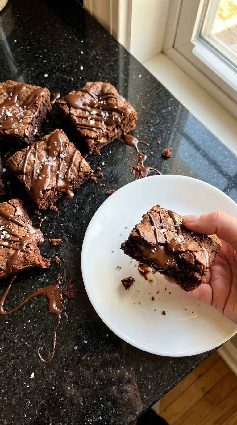 Creamy Chocolate Sourdough Brownies