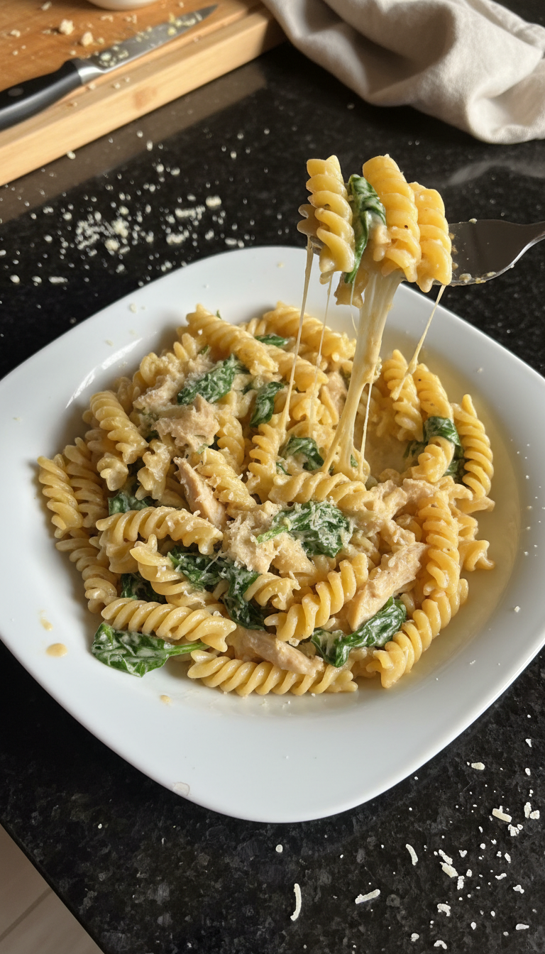 Creamy Chicken and Spinach Pasta