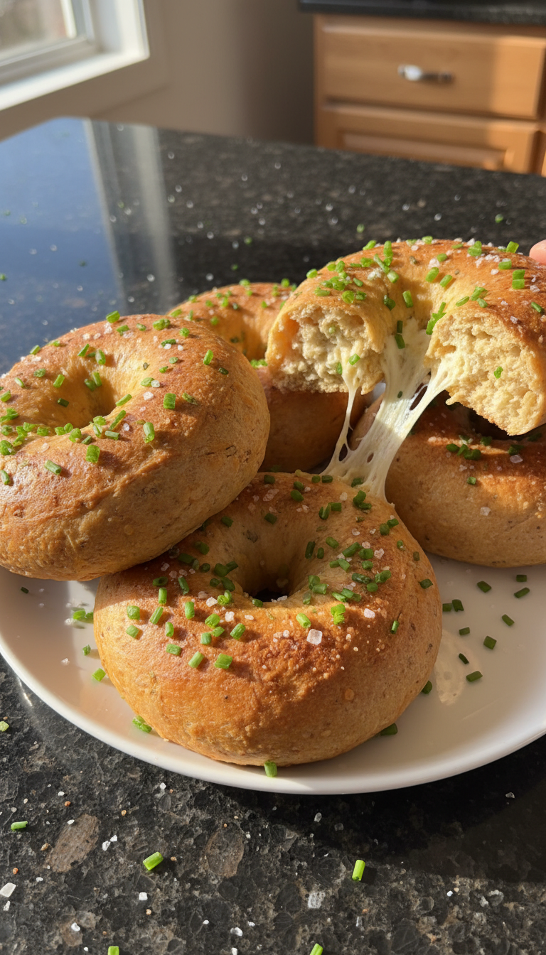 Sweet Potato Cottage Cheese Bagels