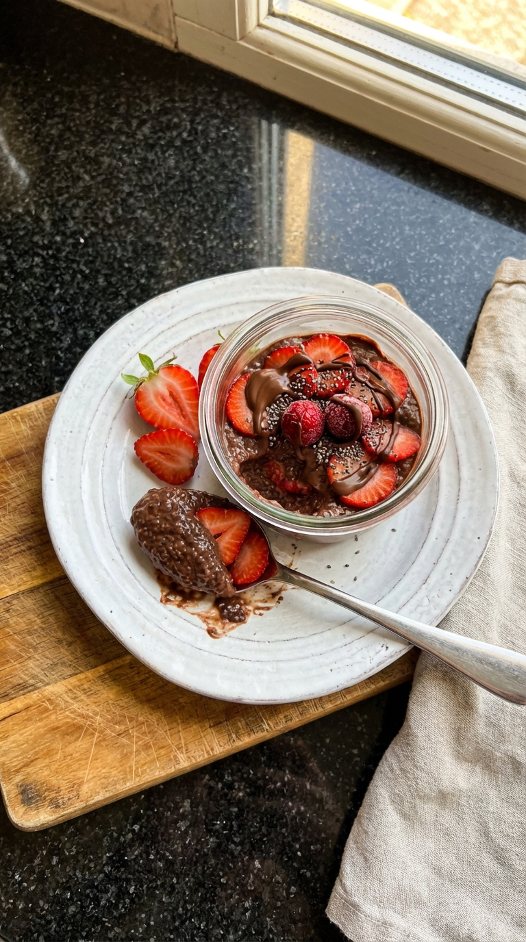 Strawberry Chocolate Chia Pudding