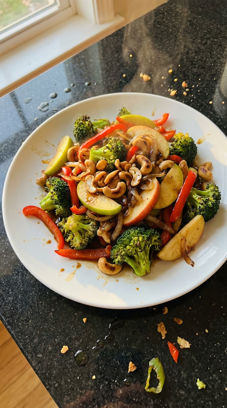 Savory Apple and Broccoli Stir-Fry