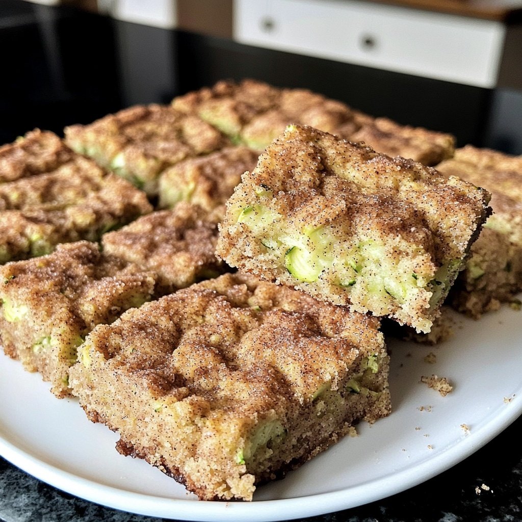 Zucchini Snickerdoodle Bars