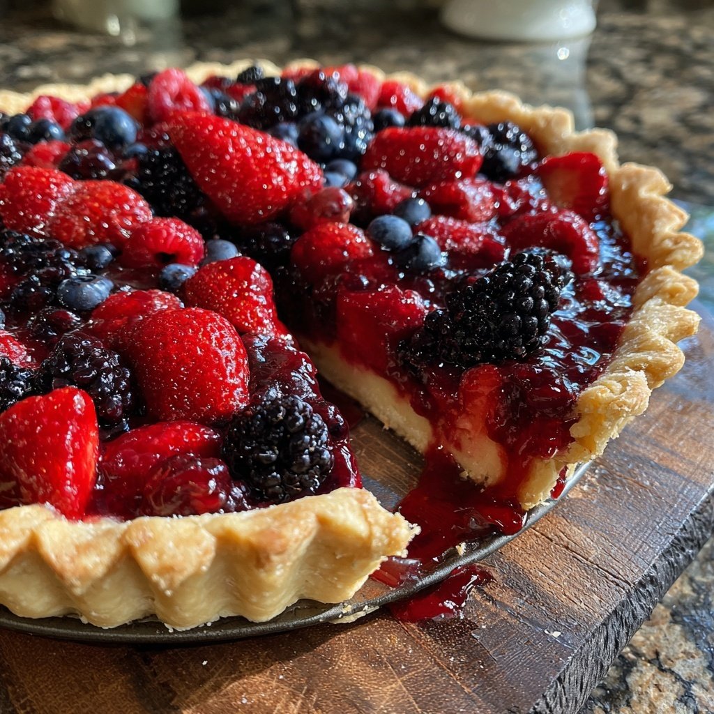 Summer Berry Compote Tart