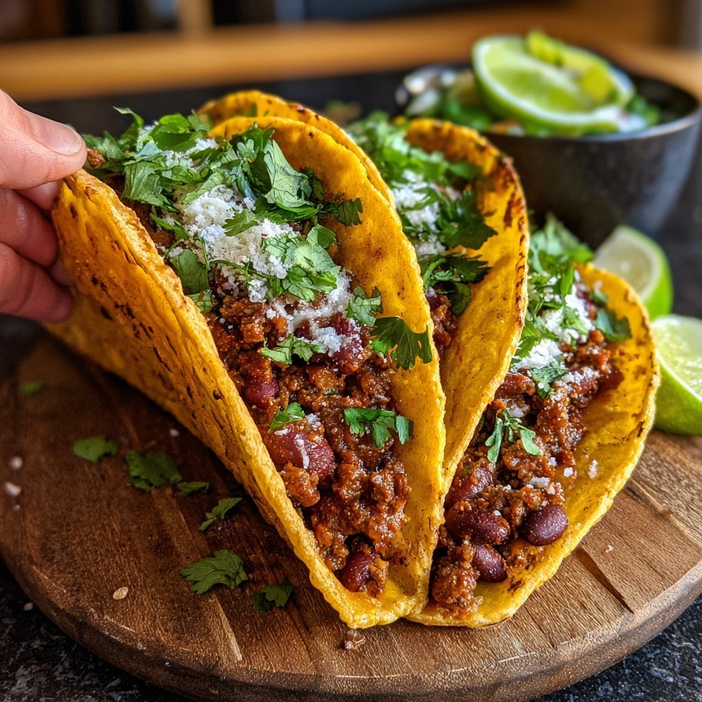 Tiny Tacos with Beef Bean