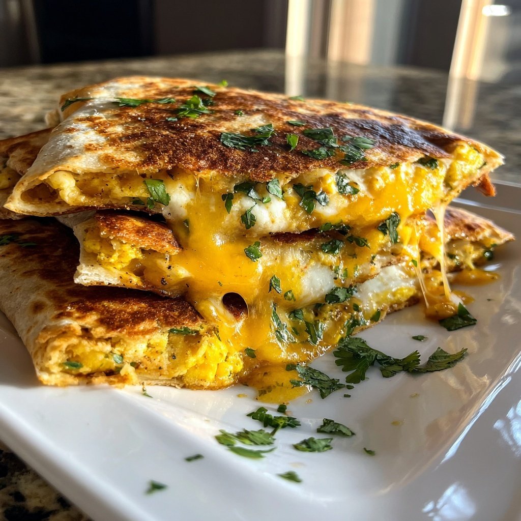 Savory Breakfast Quesadillas with Scrambled Eggs​