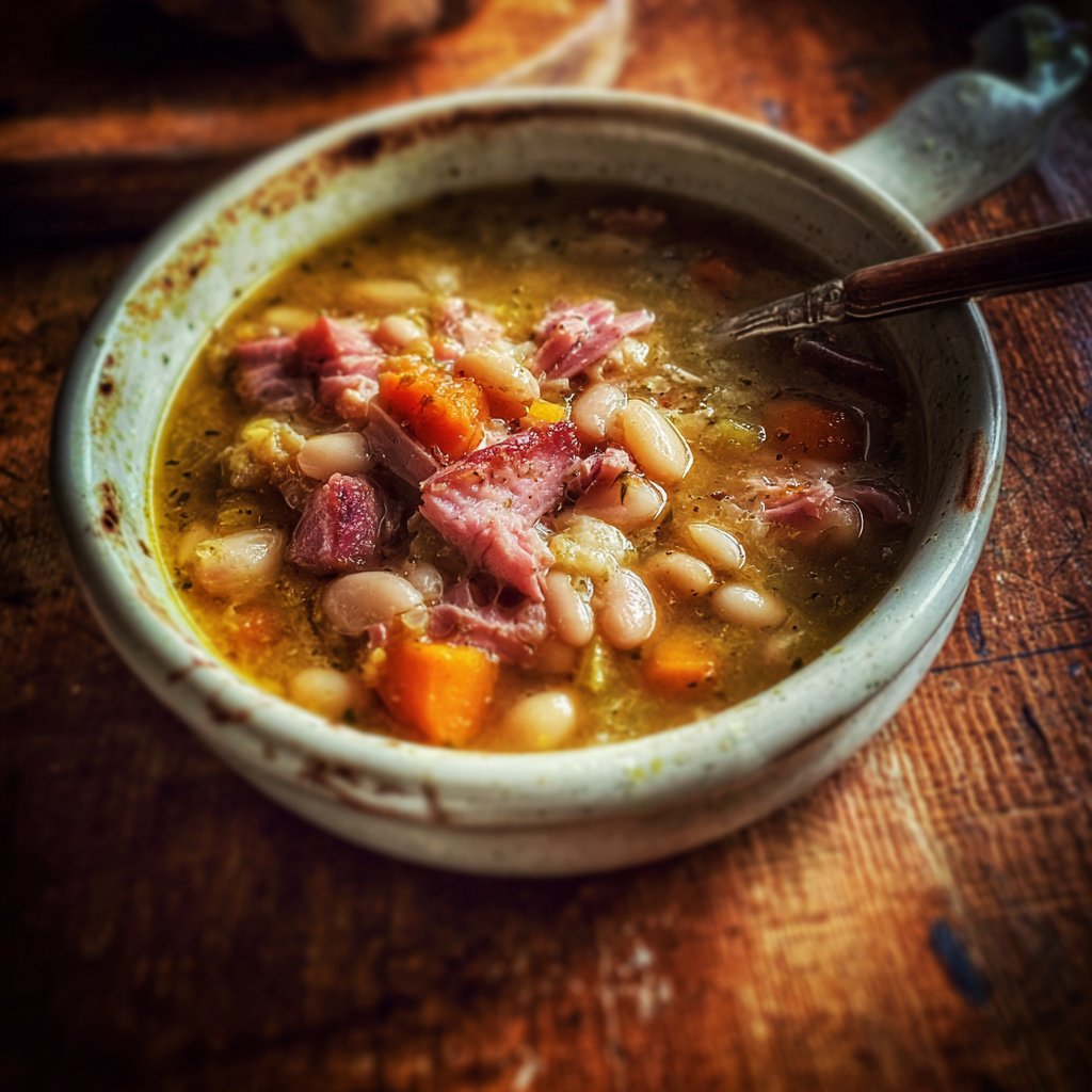 Ham and Bean Soup with Cozy Aroma