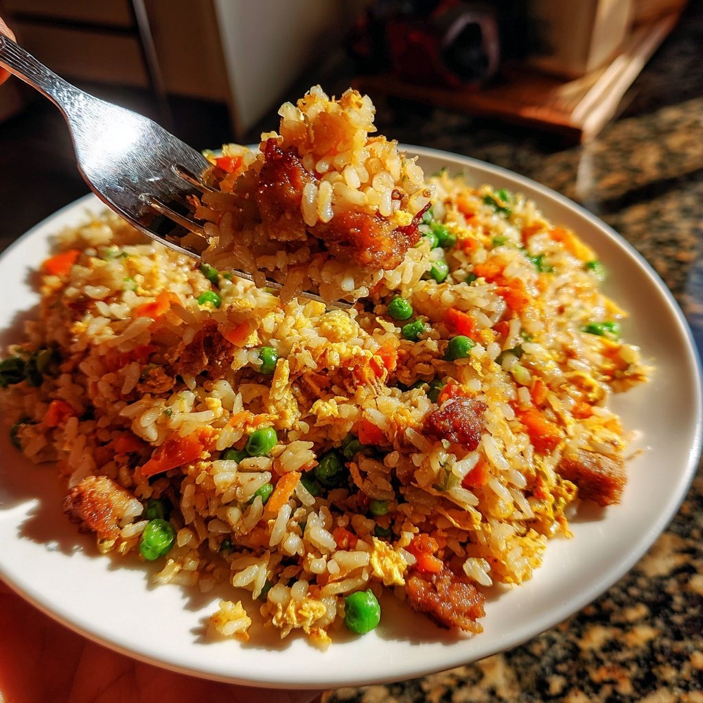 Pork Fried Rice with Vegetables
