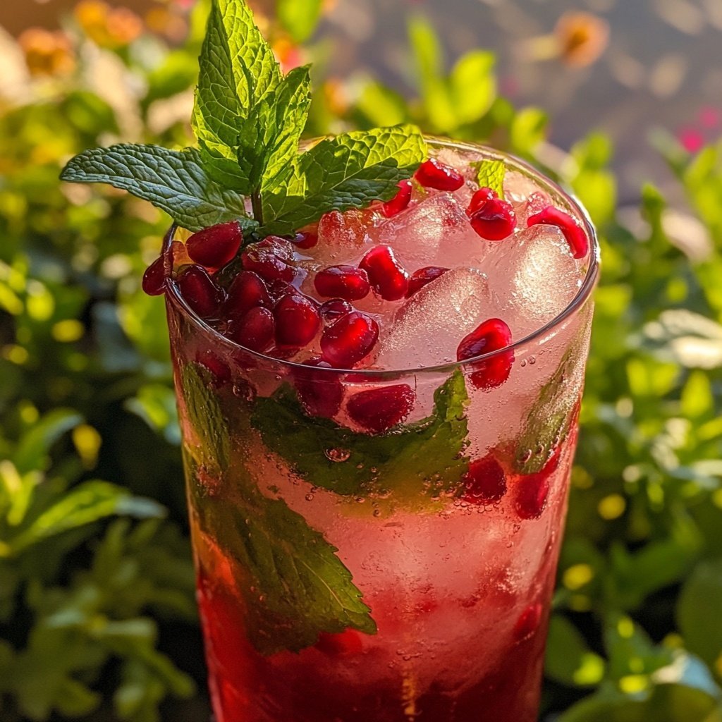 Festive Winter Pomegranate Mojito