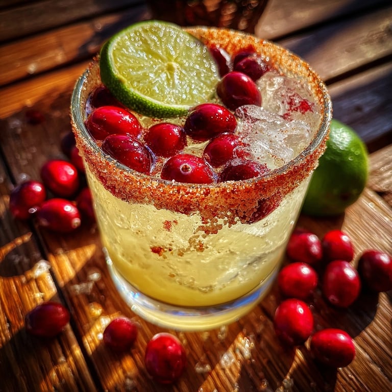 Christmas Margarita with Cinnamon Sugar Rim
