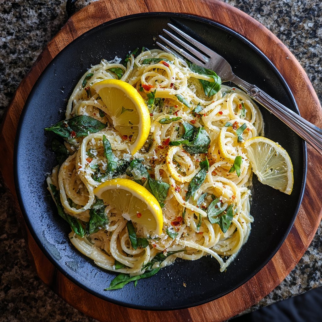 Garlic and Lemon Spring Pasta