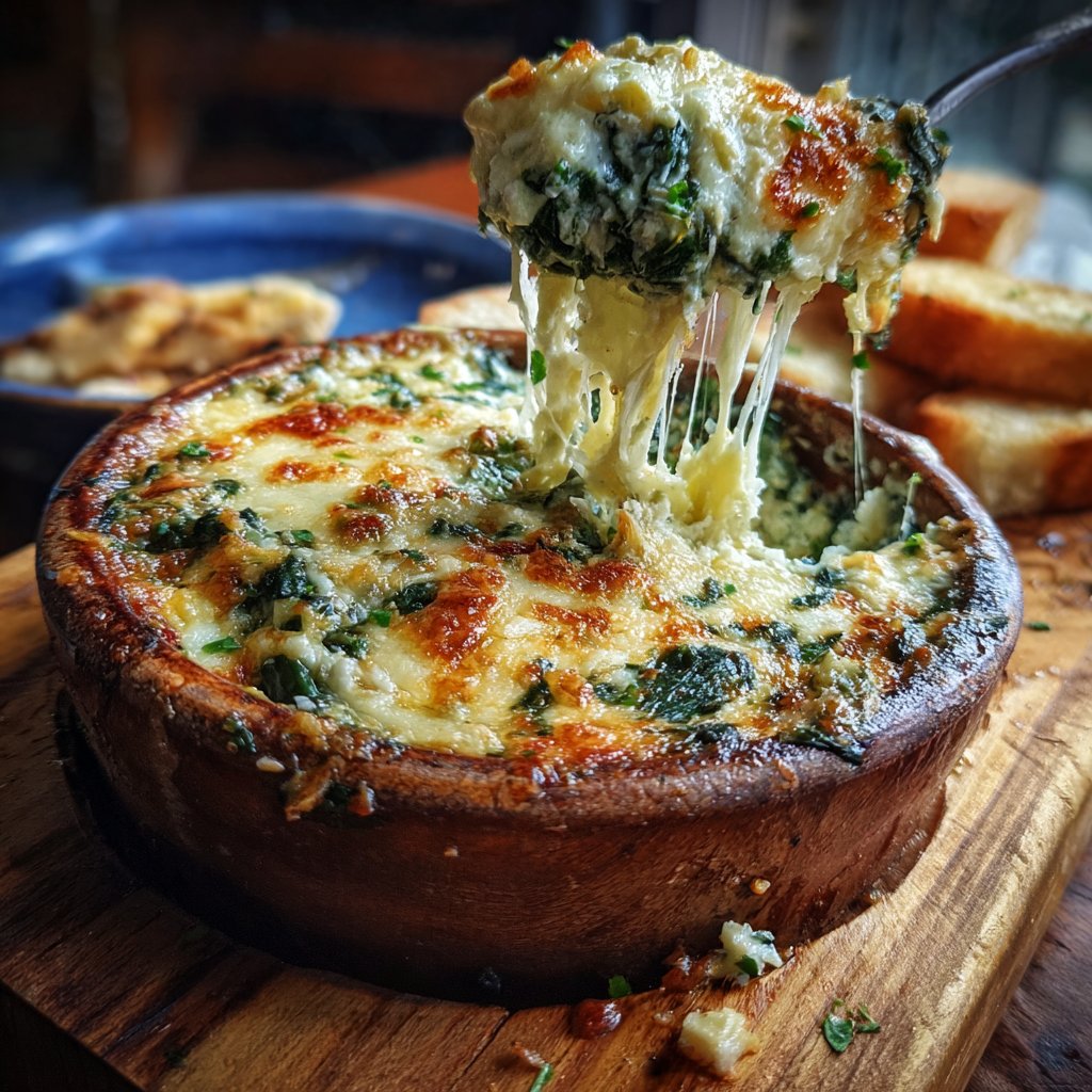Cheesy Spinach and Artichoke Dip