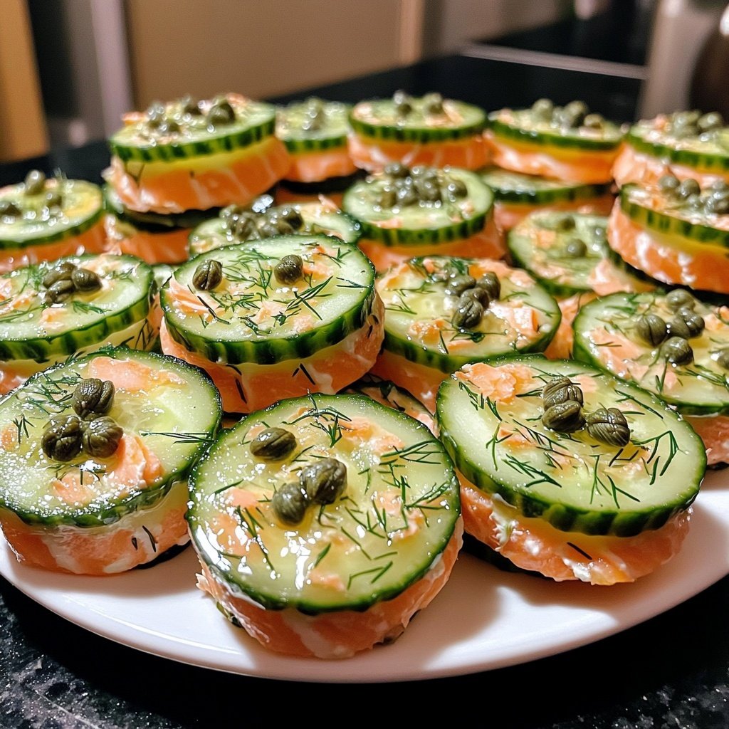 Everything Cucumber Smoked Salmon Bites
