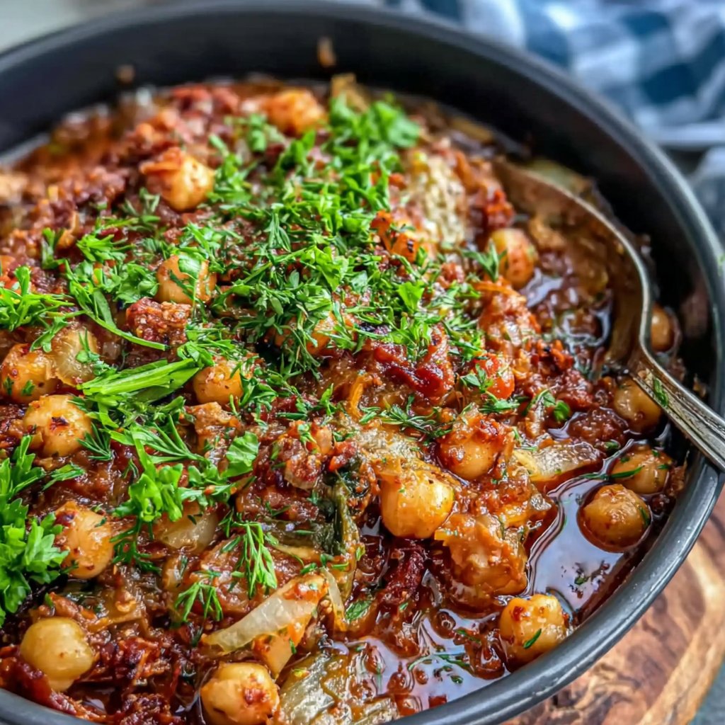 Zesty Dandelion and Chickpea Curry