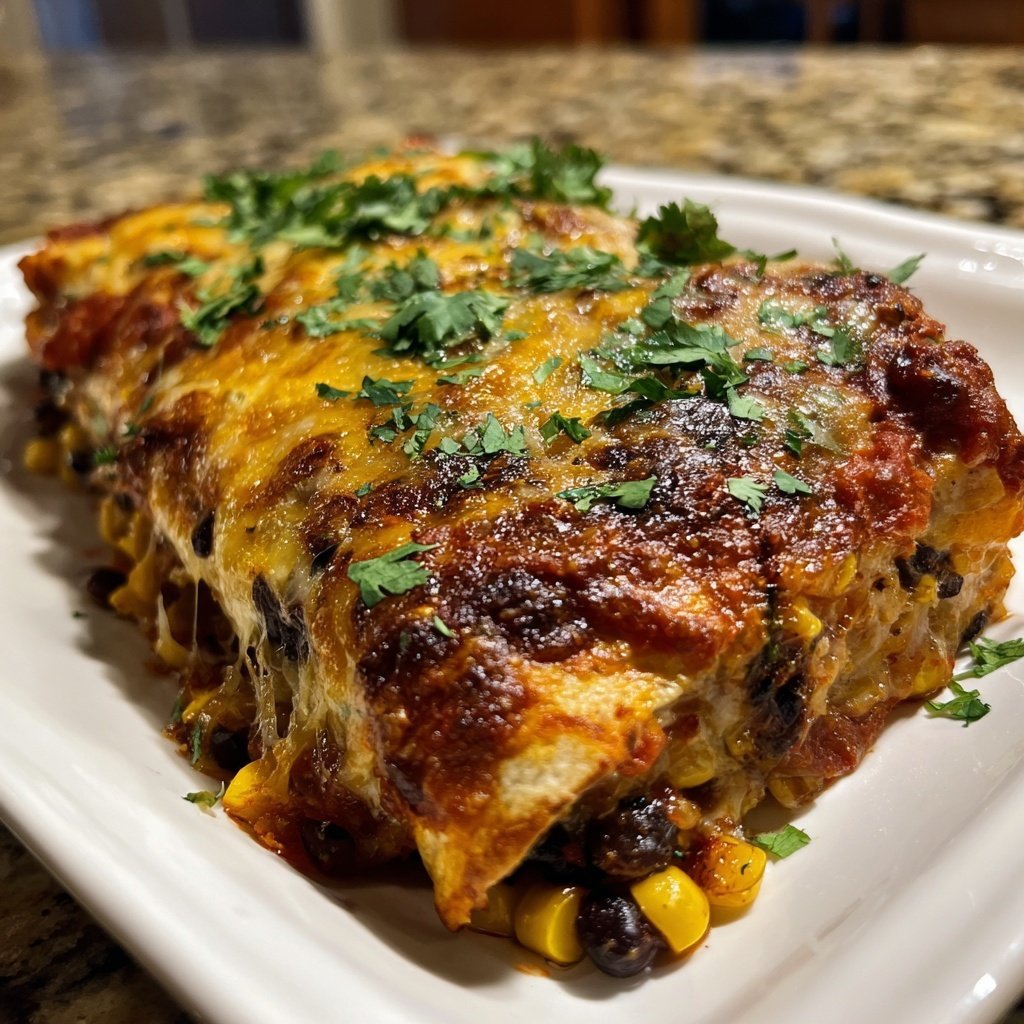 Vegetarian Enchiladas Cheesy Filling Sauce