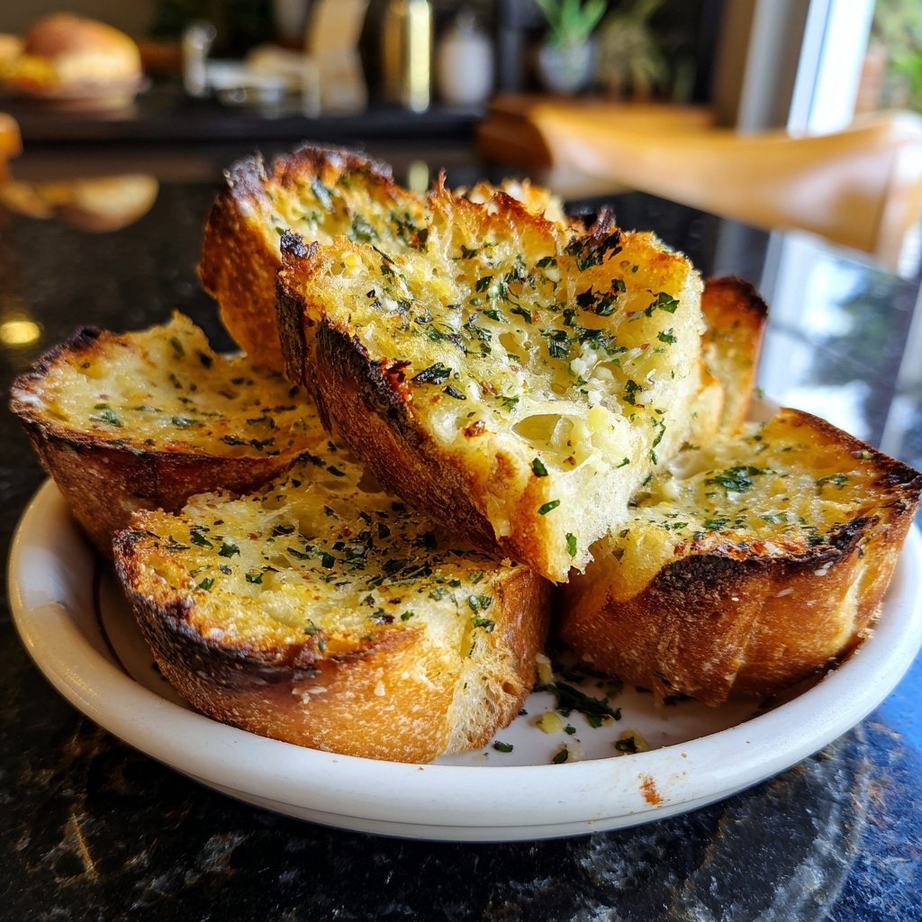 Garlic Bread with Herb Crust