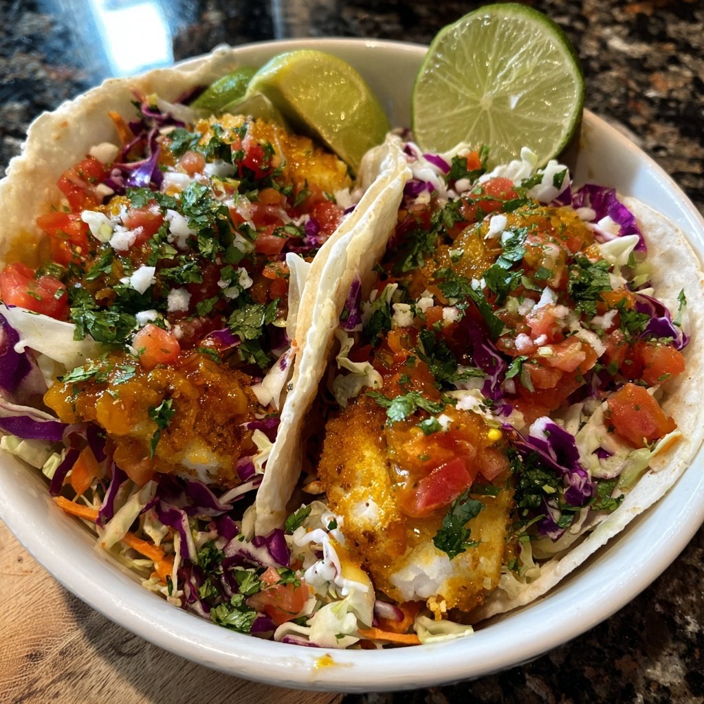 Air Fryer Fish Taco Bowls