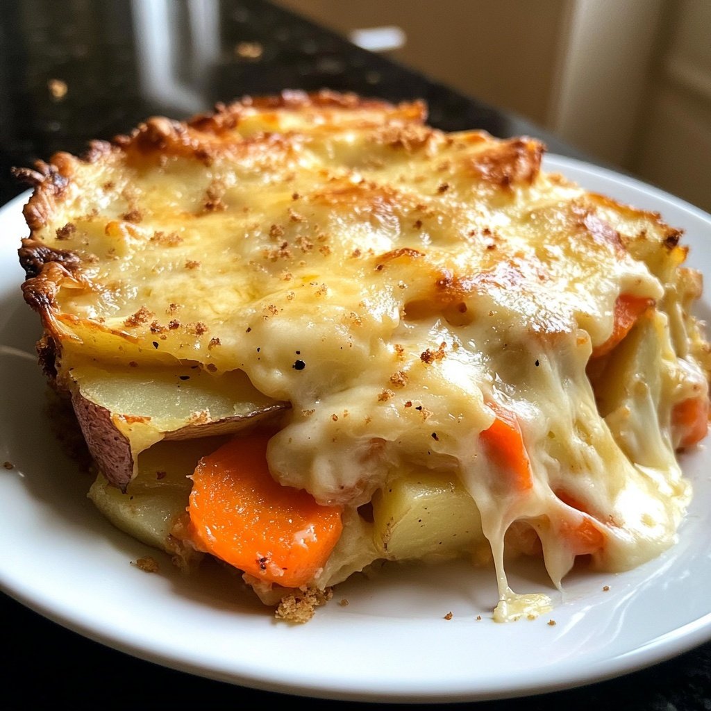 Cheesy Root Vegetable Gratin