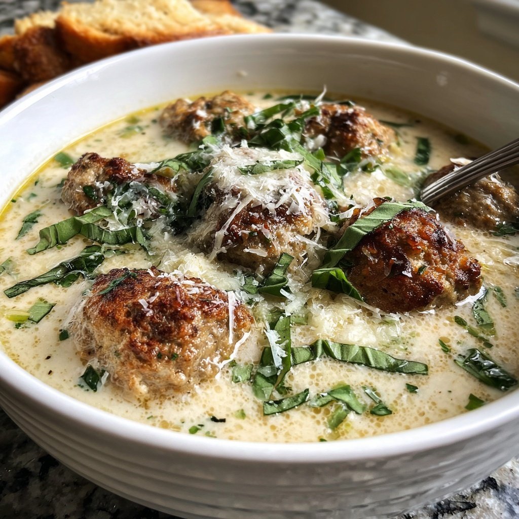 Creamy Italian Meatball Soup