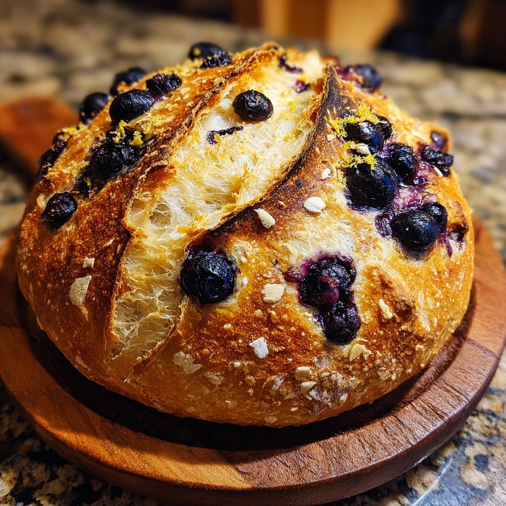 Lemon Blueberry Sourdough Overnight Starter