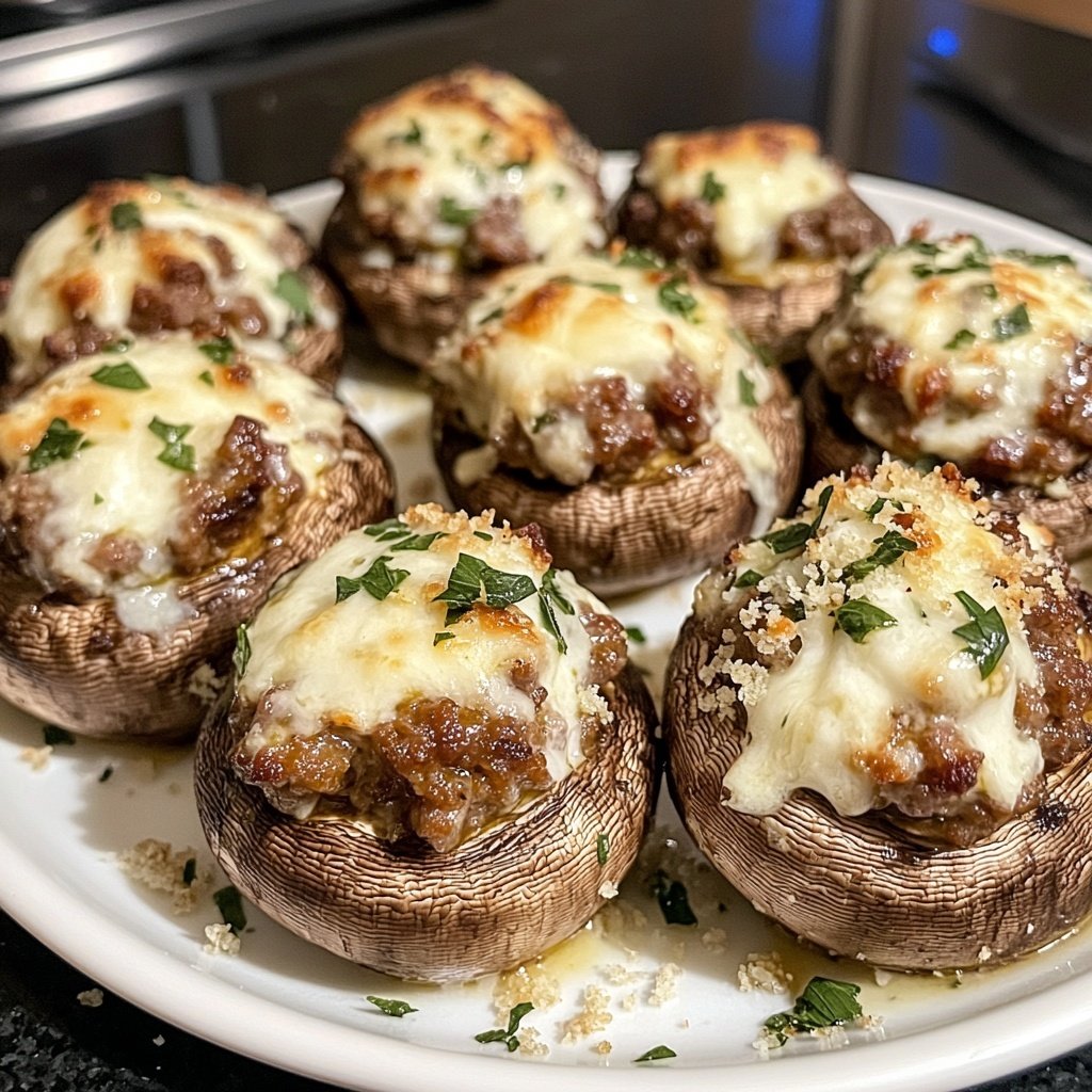 Italian Sausage-Stuffed Mushrooms