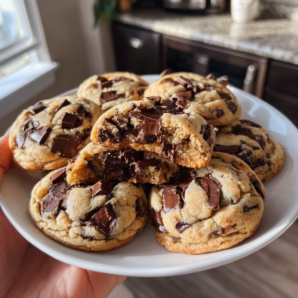 Chewy Chocolate Chip Marble Cookies