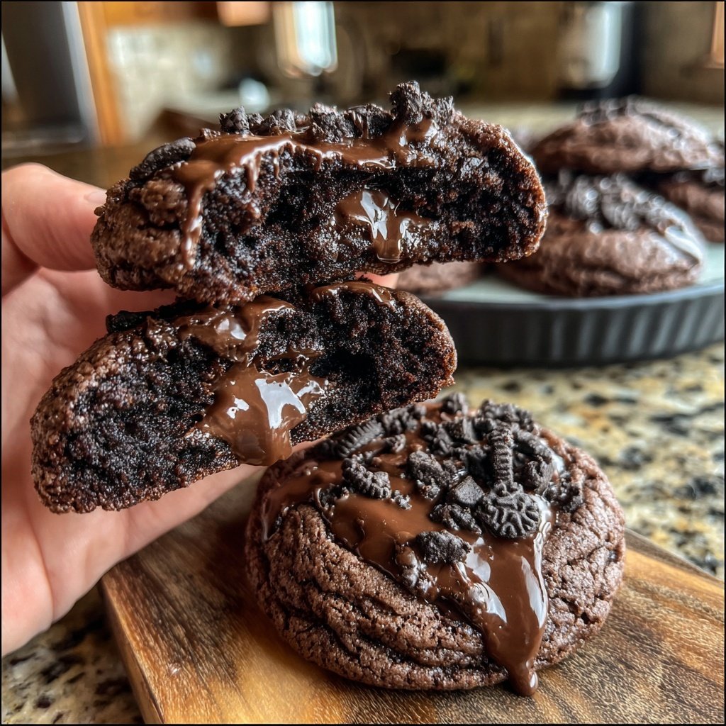 Copycat Crumbl Chocolate Oreo Cookies Recipe