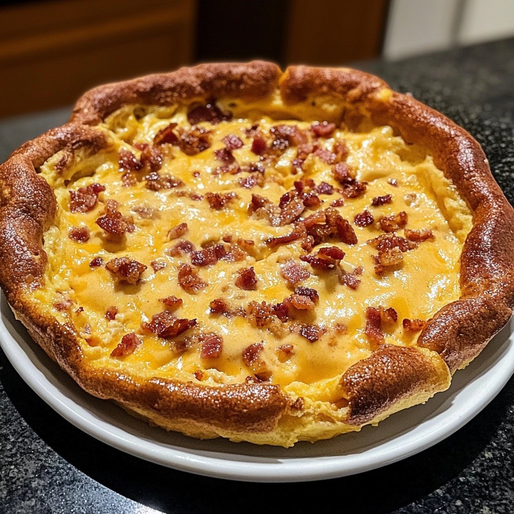 Savory Cheddar Bacon Dutch Baby