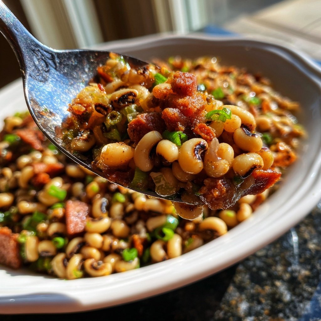 Black-Eyed Peas with Bacon Sausage