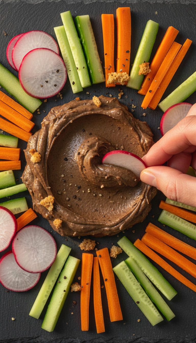 Black Garlic Aioli with Veggies