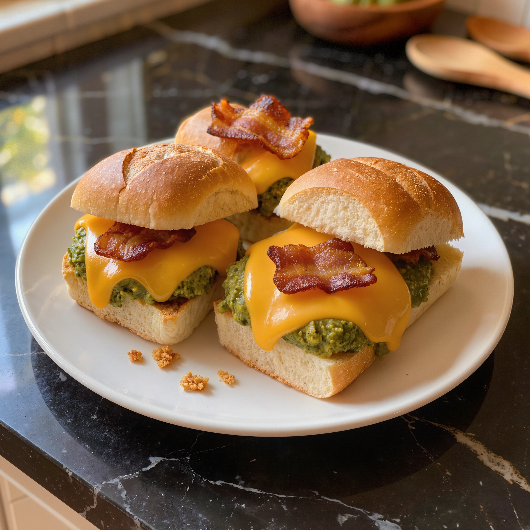 Cheddar Pesto Sliders