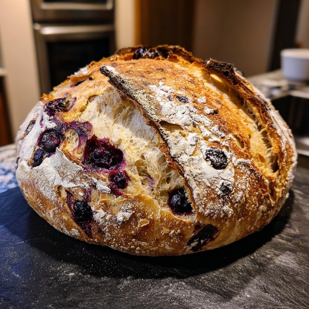 Lemon Blueberry Sourdough with Lavender Sugar