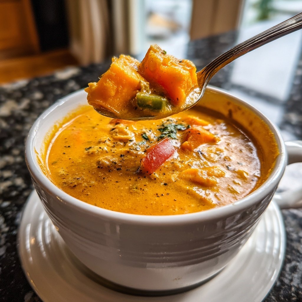 Spicy Peanut Soup Sweet Potato