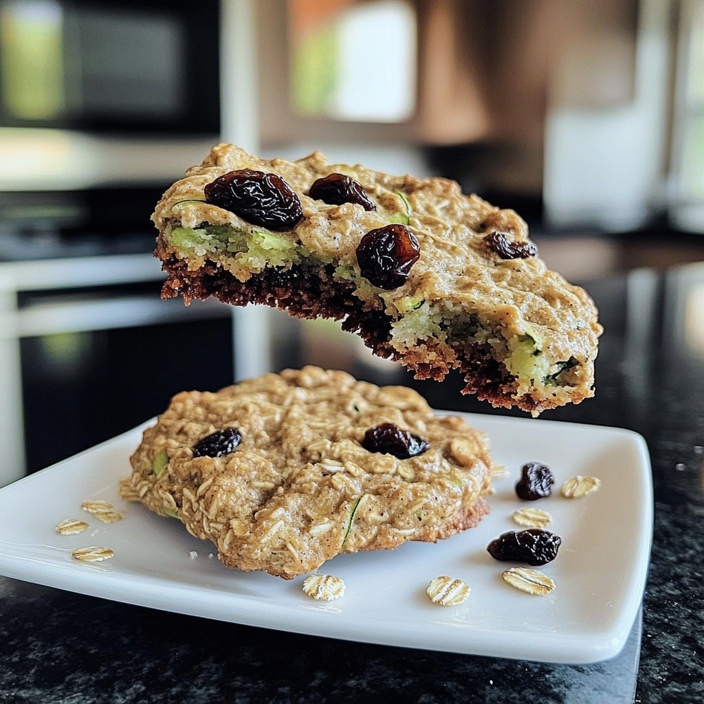 Zucchini Oatmeal Raisin Cookies