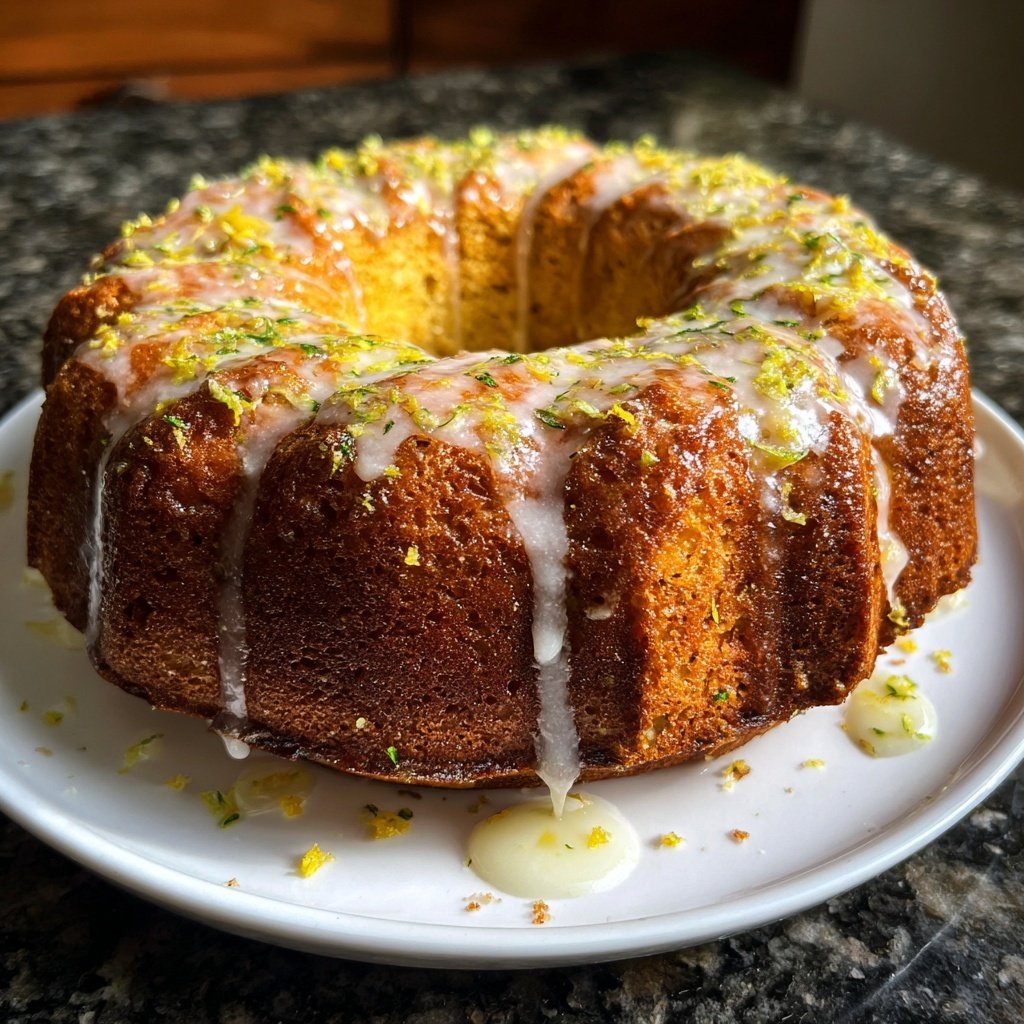 Zucchini Lemon Drizzle Cake