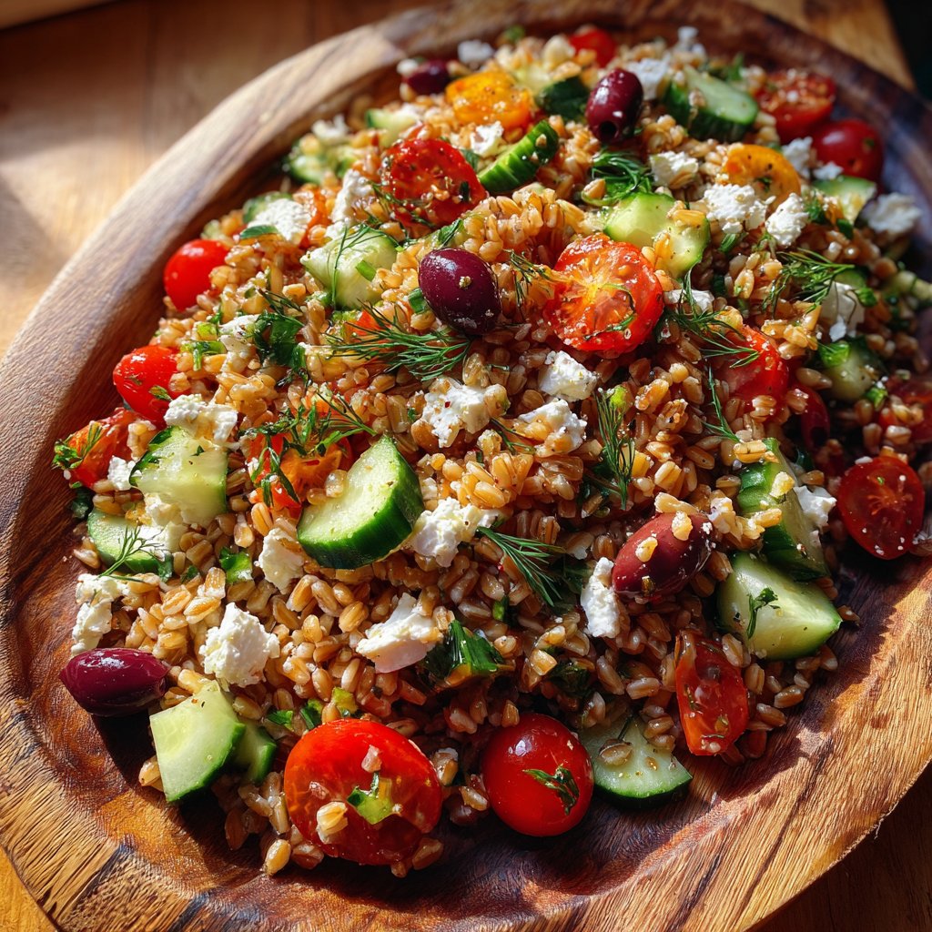 Zesty Mediterranean Farro Salad