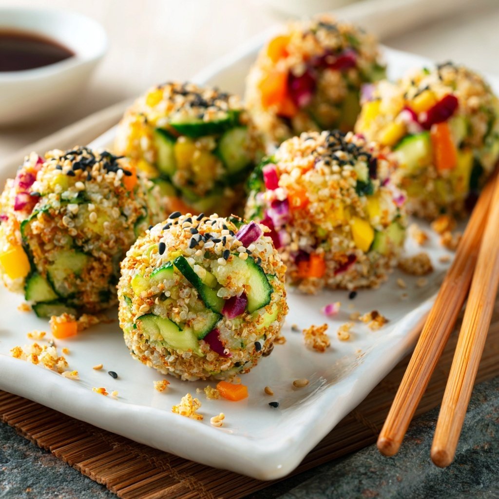 Crunchy Vegetable Sushi Bites